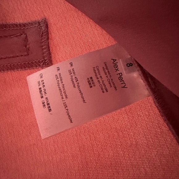 Alex Perry High Waisted Belted Shorts Pink - Picture 4 of 7